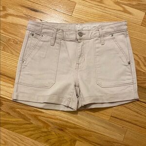 GAP Factory Tan Jean Shorts with Stretchy Fit and Cuffed Hem